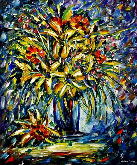 oilpainting,modern,impressionism,flowers, flowerpainting,springflowers,summerflowers,bouquet,flowersinvase,stilllife,yellowflowers