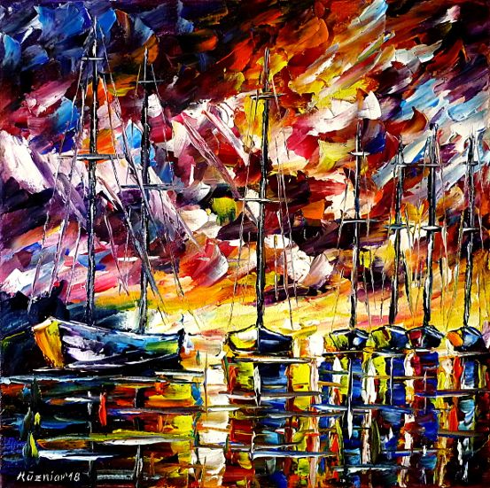 oilpainting,modern,impressionism,abstractpainting,sailboats,fishingboats,cutters,harborintheevening,eveningskypainting,seascape,fishermen,
sunsetatthesea,eveningmood,lively,colorful