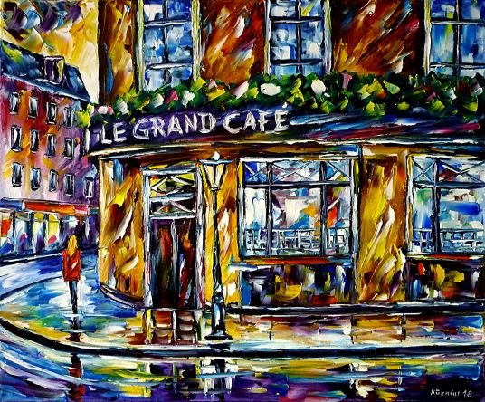 oilpainting,modern,impressionism,paris,legrandcafe,woman,girl,walking,,restaurant,oldcity,bar,inn,cityscape,cityscene,france,foodanddrink,flowers,lively,colorful