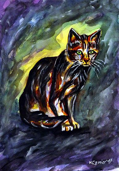 watercolorpainting, cats, catportrait, catpainting, catslove, animalpainting, animalportrait
