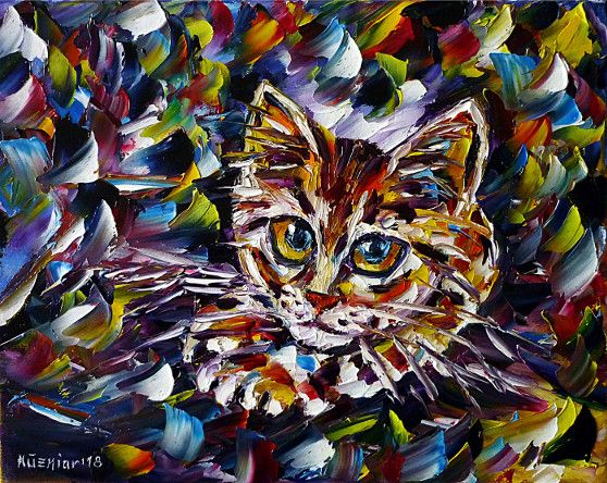 oilpainting, impressionism, catportrait,kitty,kitten,youngcat,animals,animalportrait,animalpainting,catpainting,catlove, animallove