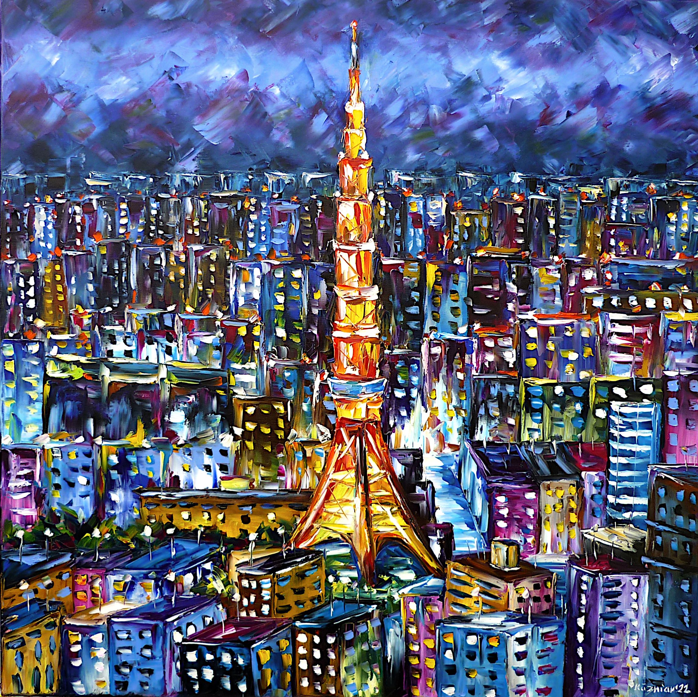 tokyo at night,shining tokyo,shining tokyo night,shining city lights,shining tokyo lights,luminous tower,tokyo lights,tokyo luminous,night lights,night sky,tokyo night,city at night,luminous city,luminous houses,city lights,night painting,night picture,abstract night,night light,tokyo skyline,tokyo from above,tokyo tower,tokyo cityscape,houses of tokyo,tokyo skyscrapers,tokyo colorful,tokyo abstract,tokyo city,tokyo painting,tokyo picture,tokyo tv tower,tokyo love,tokyo lovers,i love tokyo,japan,sky over the city,square format,square picture,square painting,palette knife oil painting,modern art,modern painting,impressionism,expressionism,abstract painting,lively colors,colorful painting,bright colors,light reflections,impasto painting,figurative